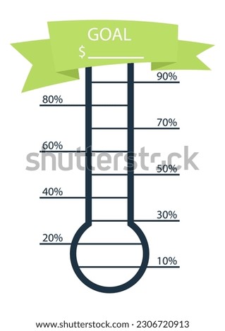 Debt Thermometer template. Clipart image