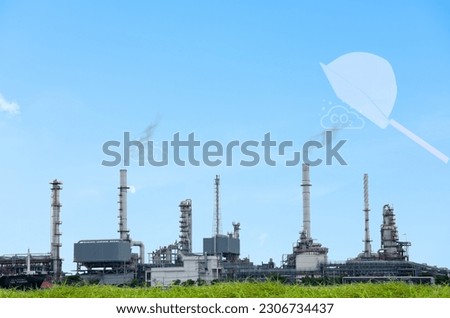 Carbon Capture, Utilization and Storage (CCUS) concept. Technology of CO2 capturing and store it underground or use it in other industrial production processes. Net zero target, limit global warming. Royalty-Free Stock Photo #2306734437