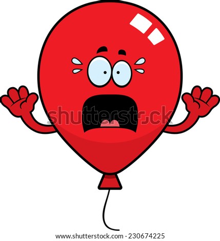 A cartoon illustration of a balloon looking scared.