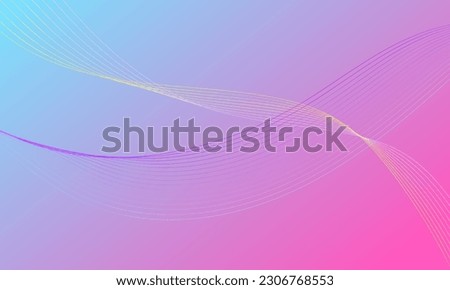 blue pink lines curves wave abstact background