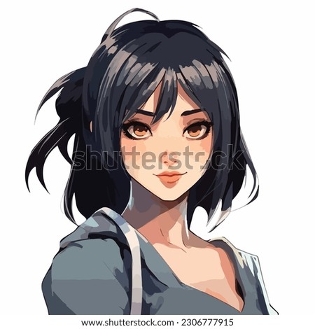 young girl anime style character vector illustration design. Manga Anime girl Hair Faces Cartoon . face young girl anime style character vector illustration design. girl anime female manga cartoon Royalty-Free Stock Photo #2306777915