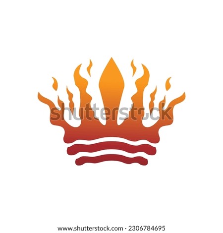 Vintage queen and king crown vector logo design