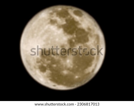 Blurry background full moon in the night sky 
