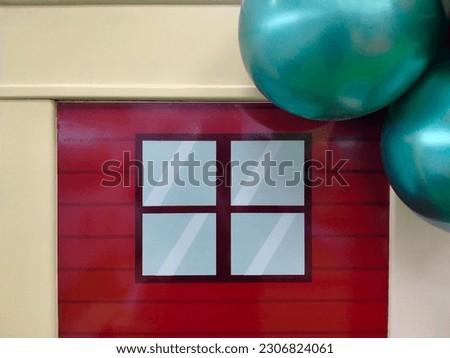 Balloons and window pictures for children's toys