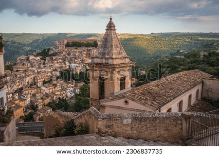 Panorama of Ragusa Ibla, Sicily, Italy, Europe, World Heritage Site Royalty-Free Stock Photo #2306837735
