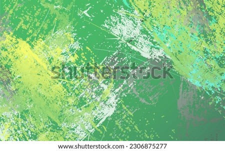 Abstract grunge texture splash paint green color background vector