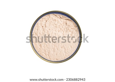 Can of Cod liver, natural source of omega 3. Isolated on white background