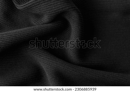 Close-up macro texture of textile material or fabric for abstract blank background or plain wallpaper.  Selective focus,noise. High quality photo Royalty-Free Stock Photo #2306885939