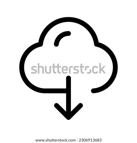Cloud Download Icon Vector Symbol Design Illustration