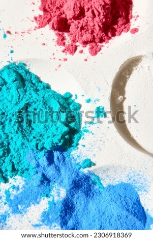 Abstract, minimalistic design for wallpapers, backgrounds. Pastel colored sand with multicolored powder. Creative art photography. Abstract nature background. Minimalism