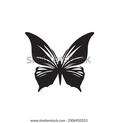 Butterfly Icon, Moth Symbol Set, Flying Insect Silhouette, Butterflies Wings Pictogram, Butterfly Vector Illustration On White Background