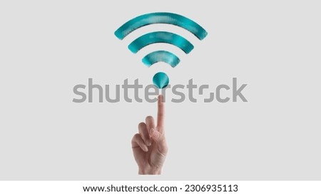 3D Realistic Wireless network vector illustration