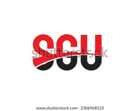 SGU Letter Initial Logo Design Vector Illustration