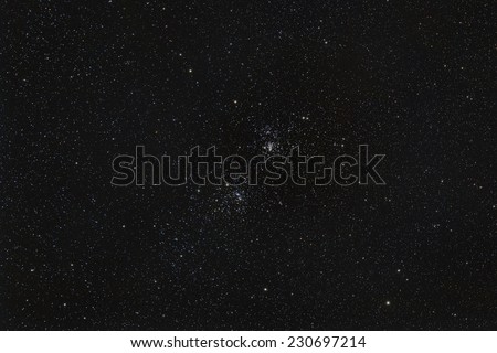 The Double Cluster in Perseus Royalty-Free Stock Photo #230697214