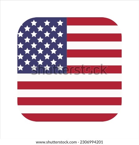 USA flag simple illustration for independence day or election