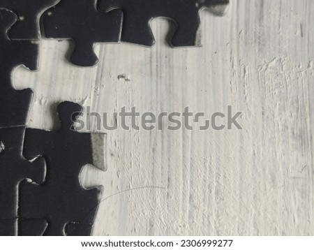 Puzzles pieces of cubism art in white background  Royalty-Free Stock Photo #2306999277
