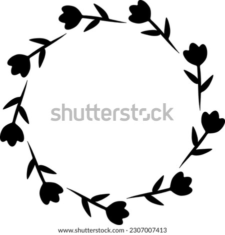 Round rose frame clip art wedding card frame