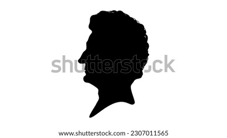 Hector Berlioz silhouette, high quality vector
