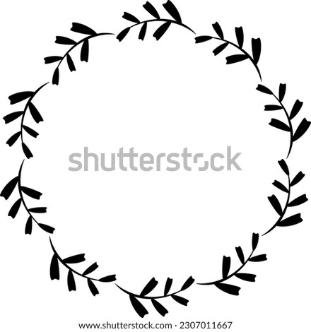 Round flower frame clip art wedding card