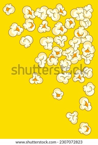 Background with popcorn. Image of snack food in cartoon style. Royalty-Free Stock Photo #2307072823