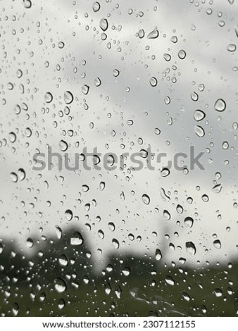 raindrops view from window. raw picture