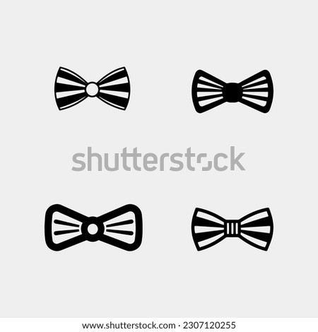 set of Bow tie icon. Vector illustration. Isolated