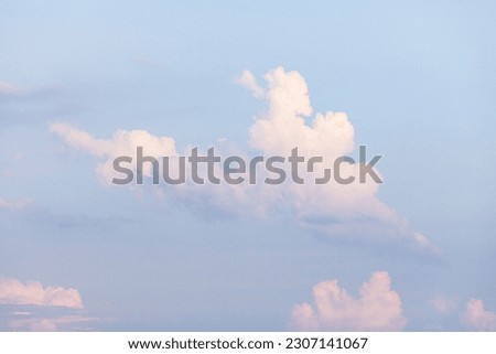 Blue sky with clouds. Beautiful scenery.