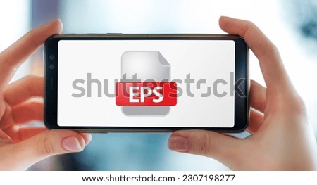 A smartphone displaying the icon of EPS file