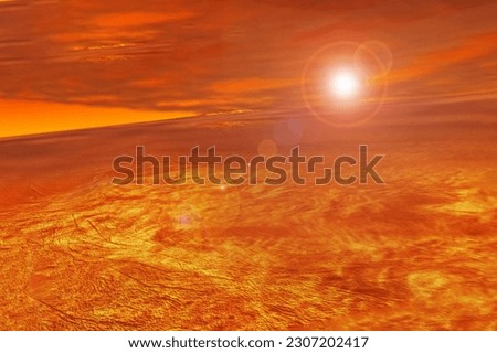 The surface of the planet Venus. Elements of this image furnishing NASA. High quality photo