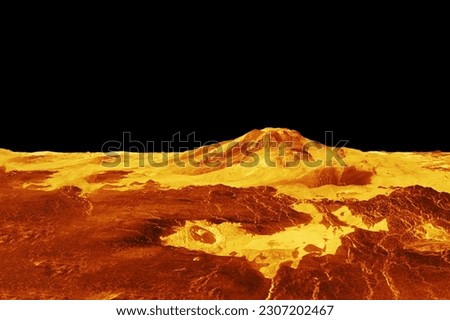 The surface of the planet Venus. Elements of this image furnishing NASA. High quality photo