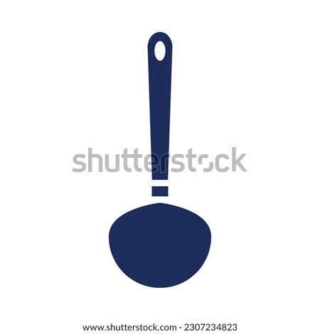 Soup Ladle Icon. Vector Illustration on White Background