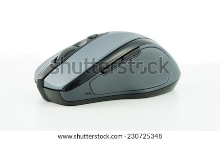 computer wireless mouse isolated on over white background
