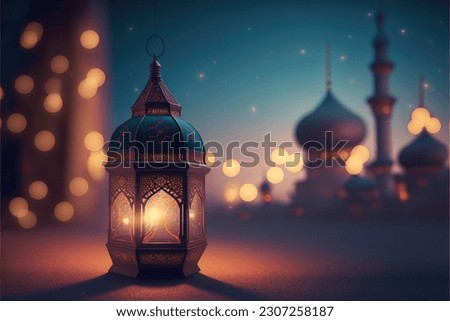 Eid Al Adha Lantern Background Royalty-Free Stock Photo #2307258187