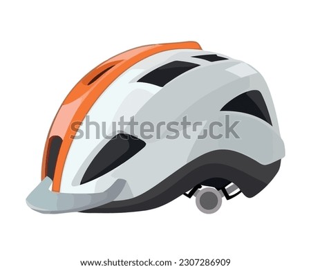 Cycling adventure speed, safety helmet icon isolated