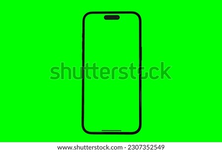 Mockup smart phone new generation and green screen Transparent and Clipping Path isolated 