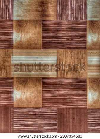 HDR and brown checkered table carpet background and texture
