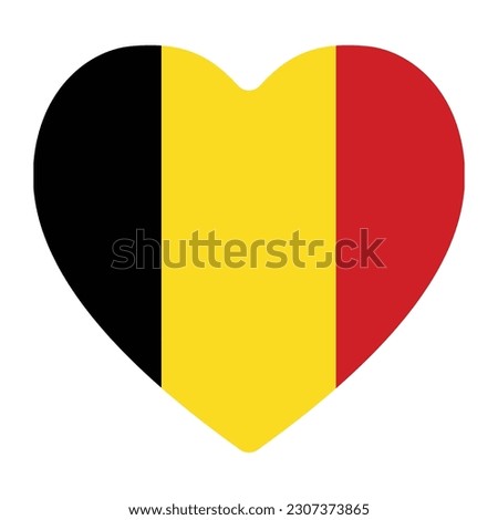 Flag of Belgium in shape 