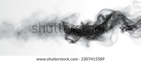 Elegant Smoke Flow Element on White Background