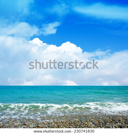 sea beach under beautiful solar sky