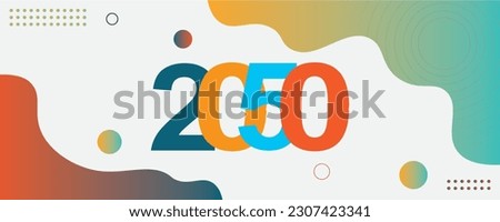 2050 Year logo text design for cover photo. Number design template. vector illustration