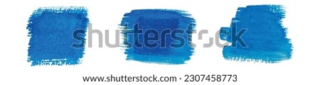 Blue watercolor stain. Watercolor background. Blue watercolor brush. Vector design