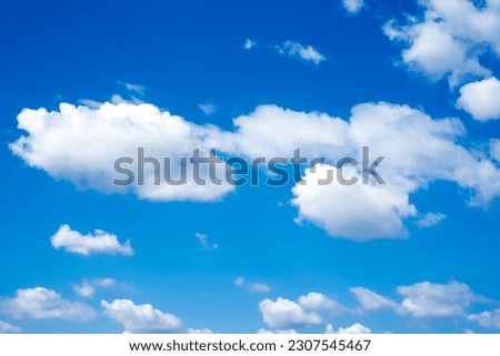 White clouds and bight sky background, Clear sky and clouds in morning