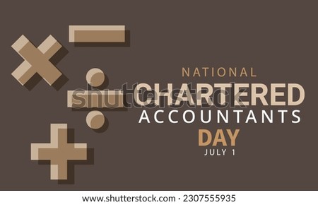 National Chartered Accountants Day. background, banner, card, poster, template. Vector illustration. Royalty-Free Stock Photo #2307555935