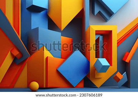 geometric square abstract colorful texture, and background Royalty-Free Stock Photo #2307606189