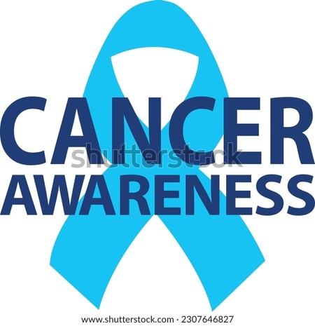 Cancer Awareness with Ribbon Background (Editable) - Vector Illustration