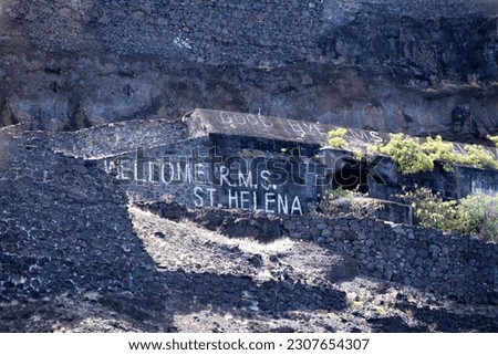 ST HELENA ISLAND, SOUTH ATLANTIC - APRIL 2 2023: St Helena Island. Jamestown on remote island of St Helena 
