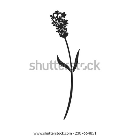 Lavender vector icon.Black vector icon isolated on white background lavender.