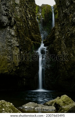 A waterfall on slow shutter speed                               