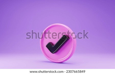 3d rendering checklist icon isolated on purple background. 3d illustration