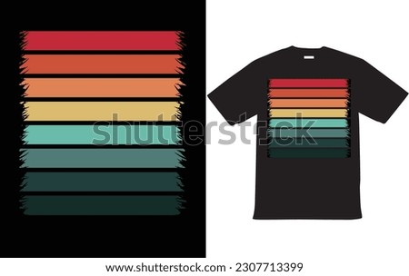 Retro Vintage Sunset T-Shirt Design for Summer 